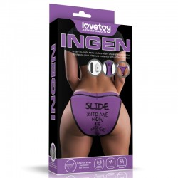    Printed Vibrating Sexy Panties Purple Large