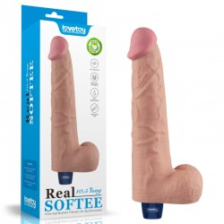   Real Softee Rechargeable Vibrating Dildo 10.5