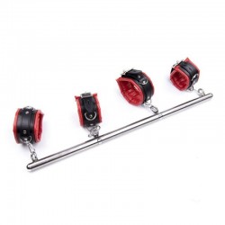     Removable Hands Cuffs Spreader Bars Red