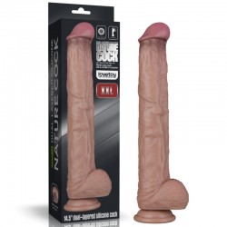 Dual Layered Bendable Silicone Cock XXL(Flesh) 14.5