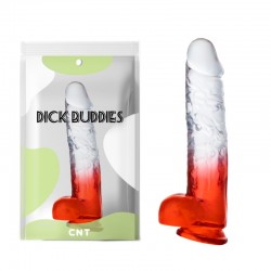    Transparent Gradient Realistic Dildo Red 10.0