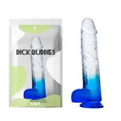    Transparent Gradient Realistic Dildo Blue 10.0